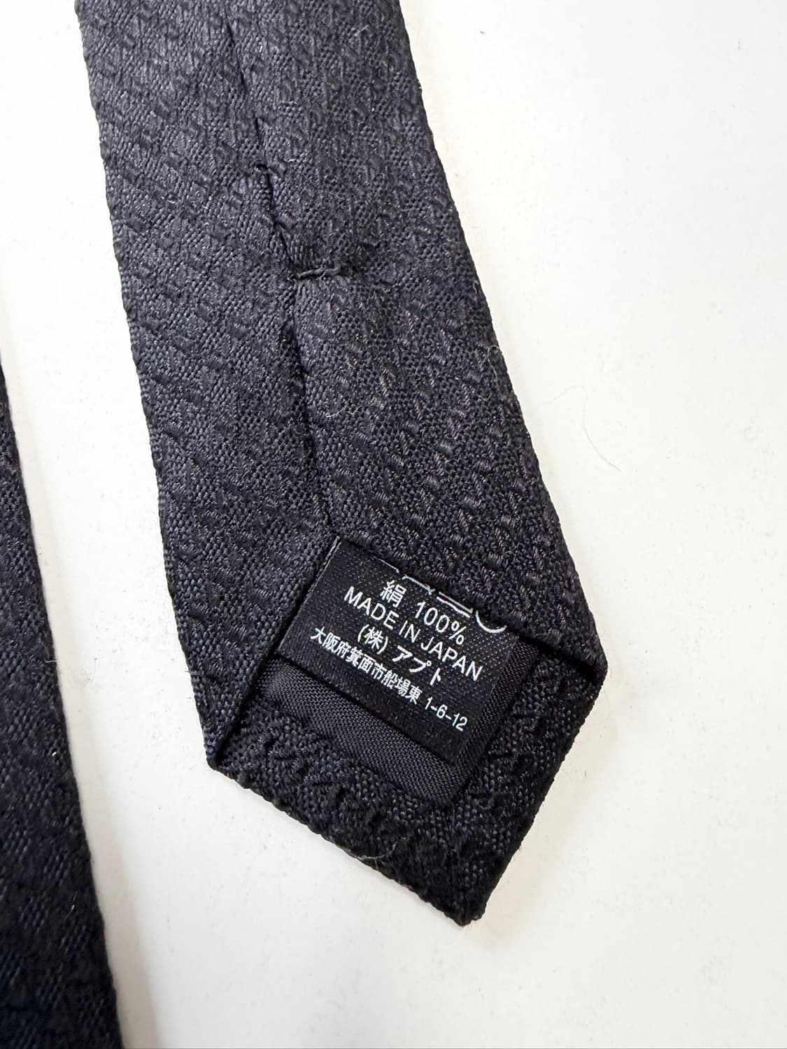 크리스찬 오라니(CHRISTIAN ORANI) 블랙 실크 넥타이 8cm 상품이미지7