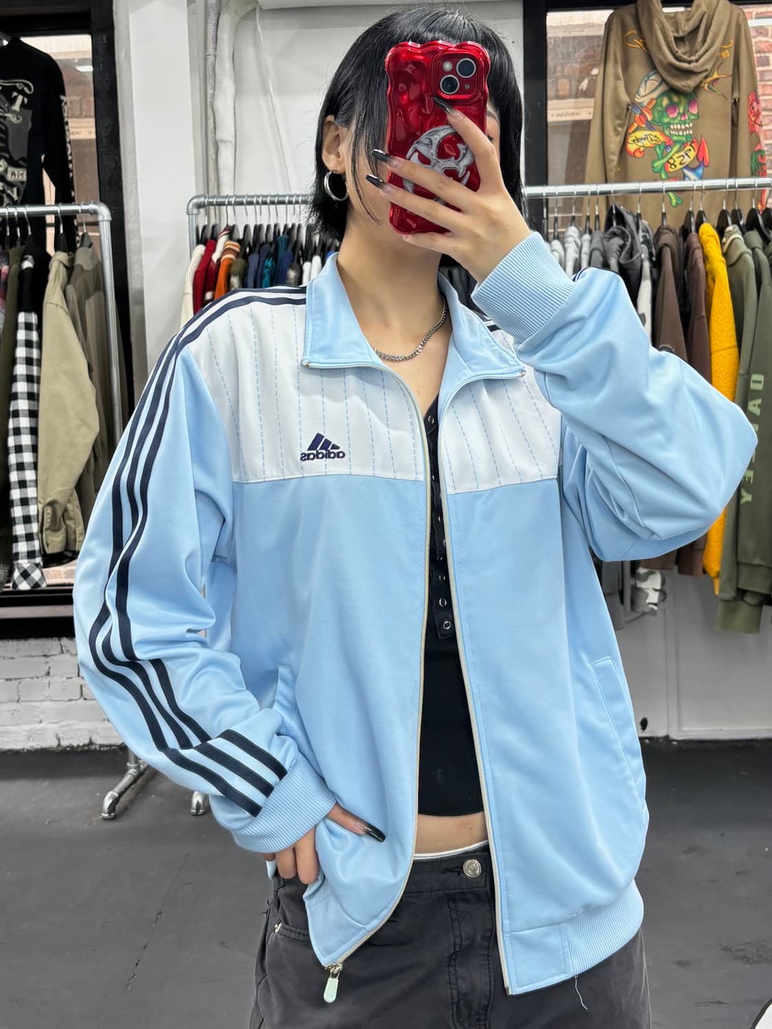 아디다스 스카이블루 트랙 자켓  상품이미지2