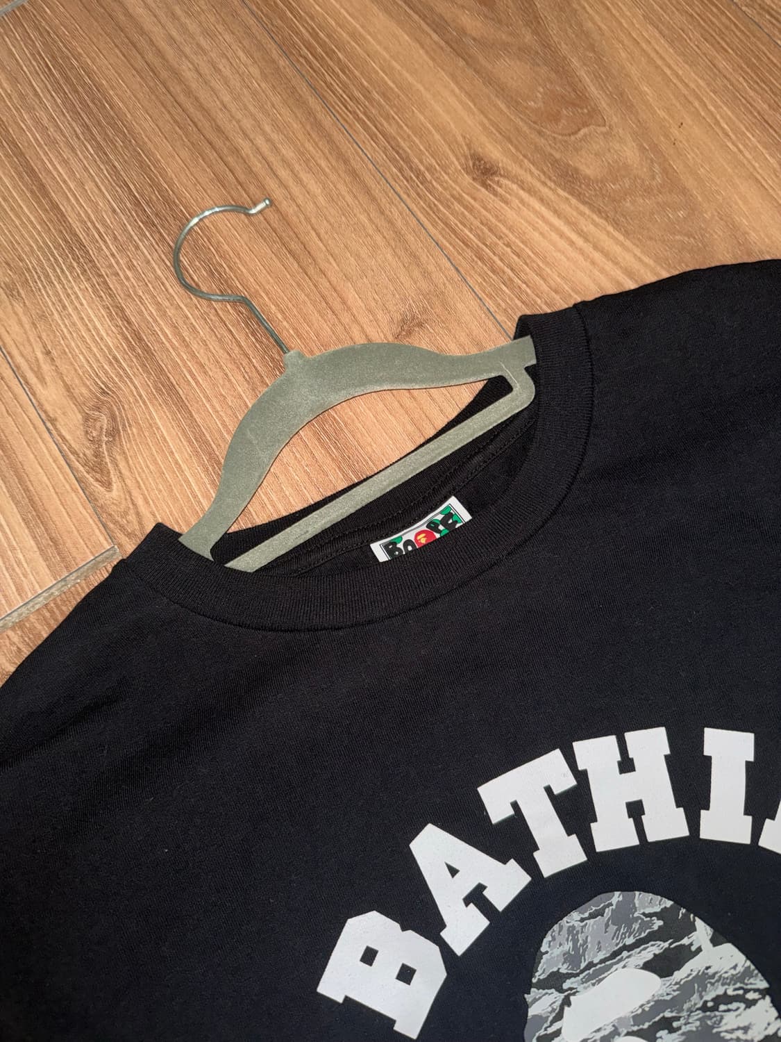 베이프 팜 트리 카모 컬리지 티셔츠 블랙 상품이미지4