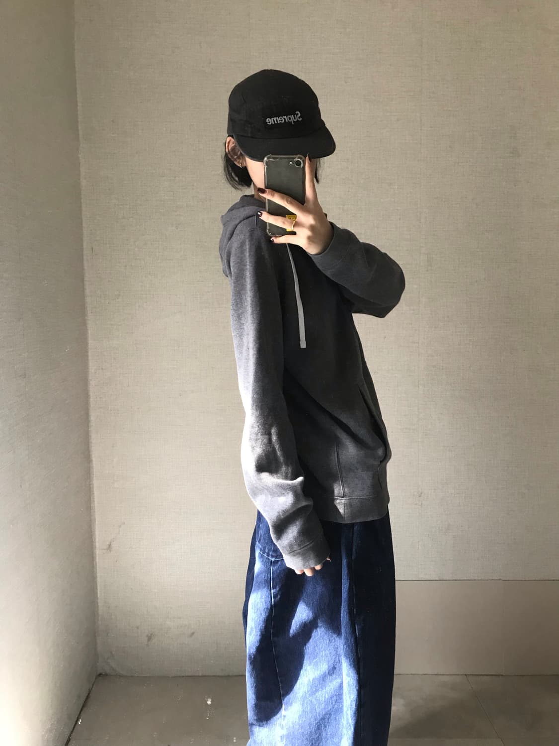 나이키 그레이 오버핏 후드집업 상품이미지5