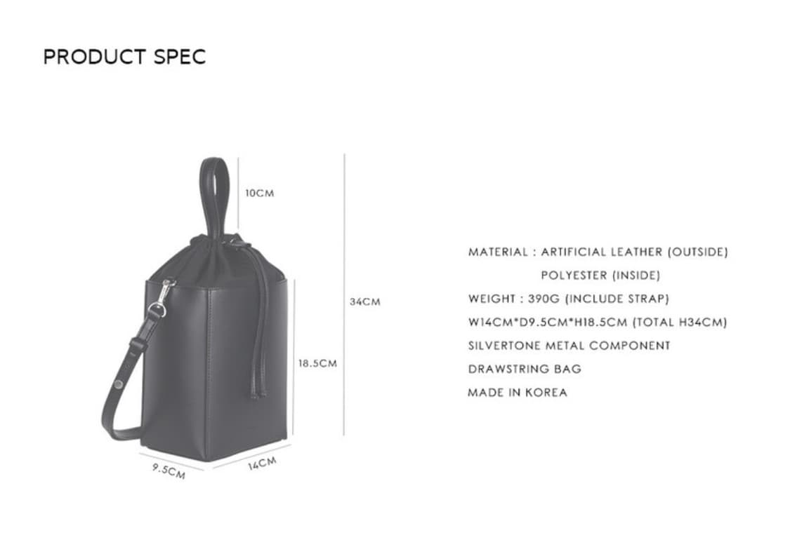뮤니에 큐브백 블랙 (크로스,토트 가능) 상품이미지8