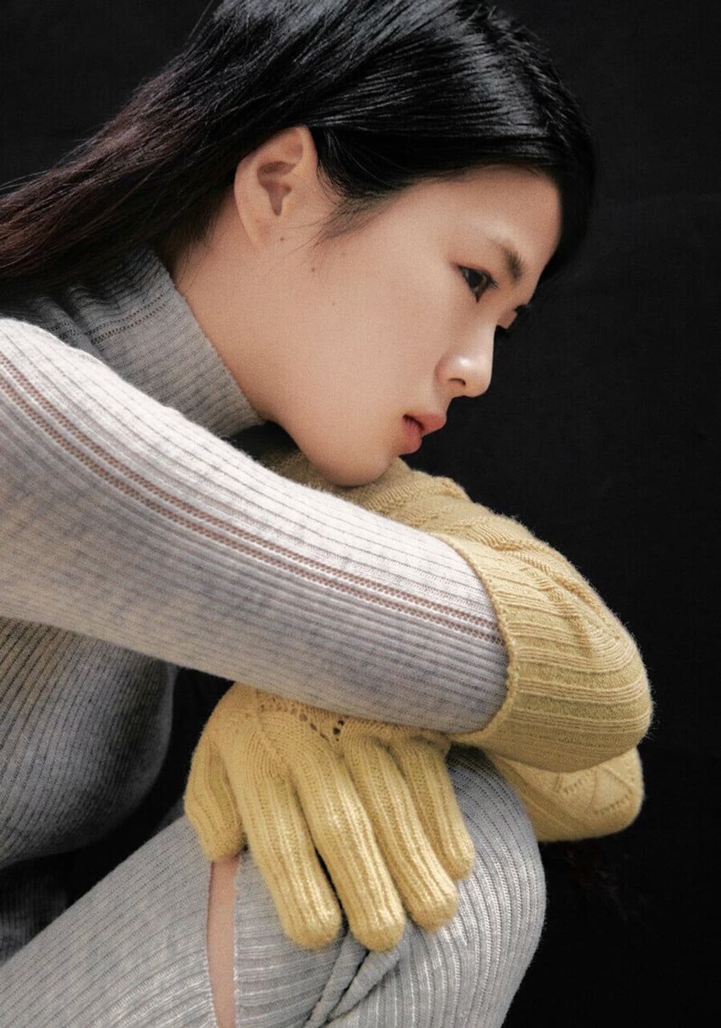 쥬키프 RIBBED HIGH-NECK TOP IN MIXED WOOL 상품이미지3