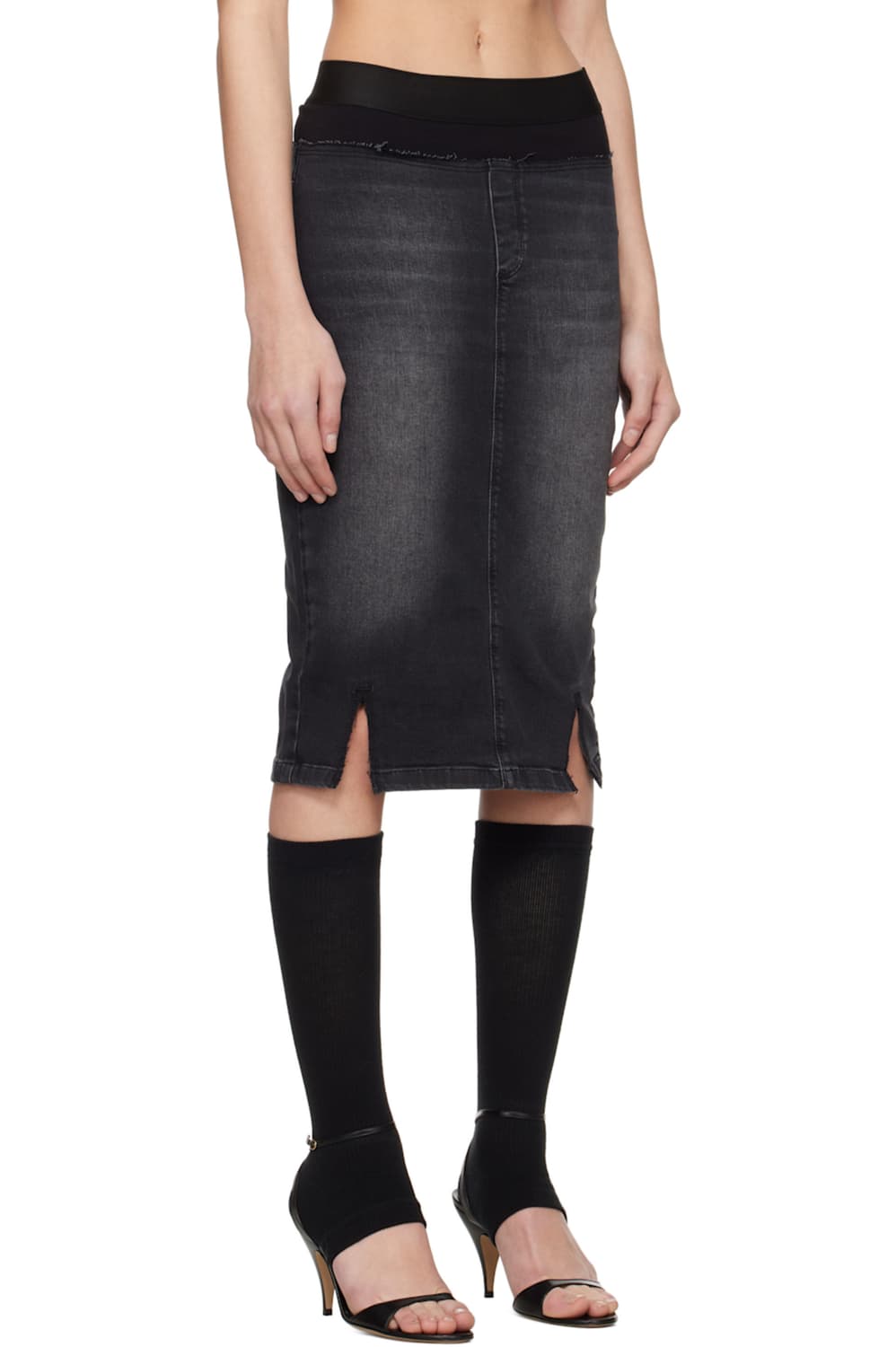 [S/M]프로토타입스 25fw 웨이스트 밴드 펜슬 데님 스커트 상품이미지4