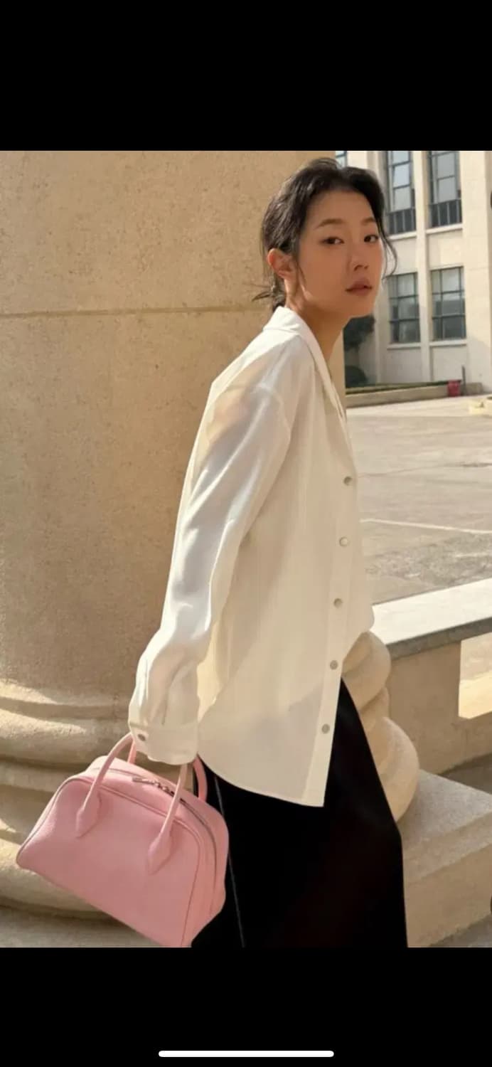 오르 오리지널 루 셔츠  블랙, 아이보리 s 상품이미지2