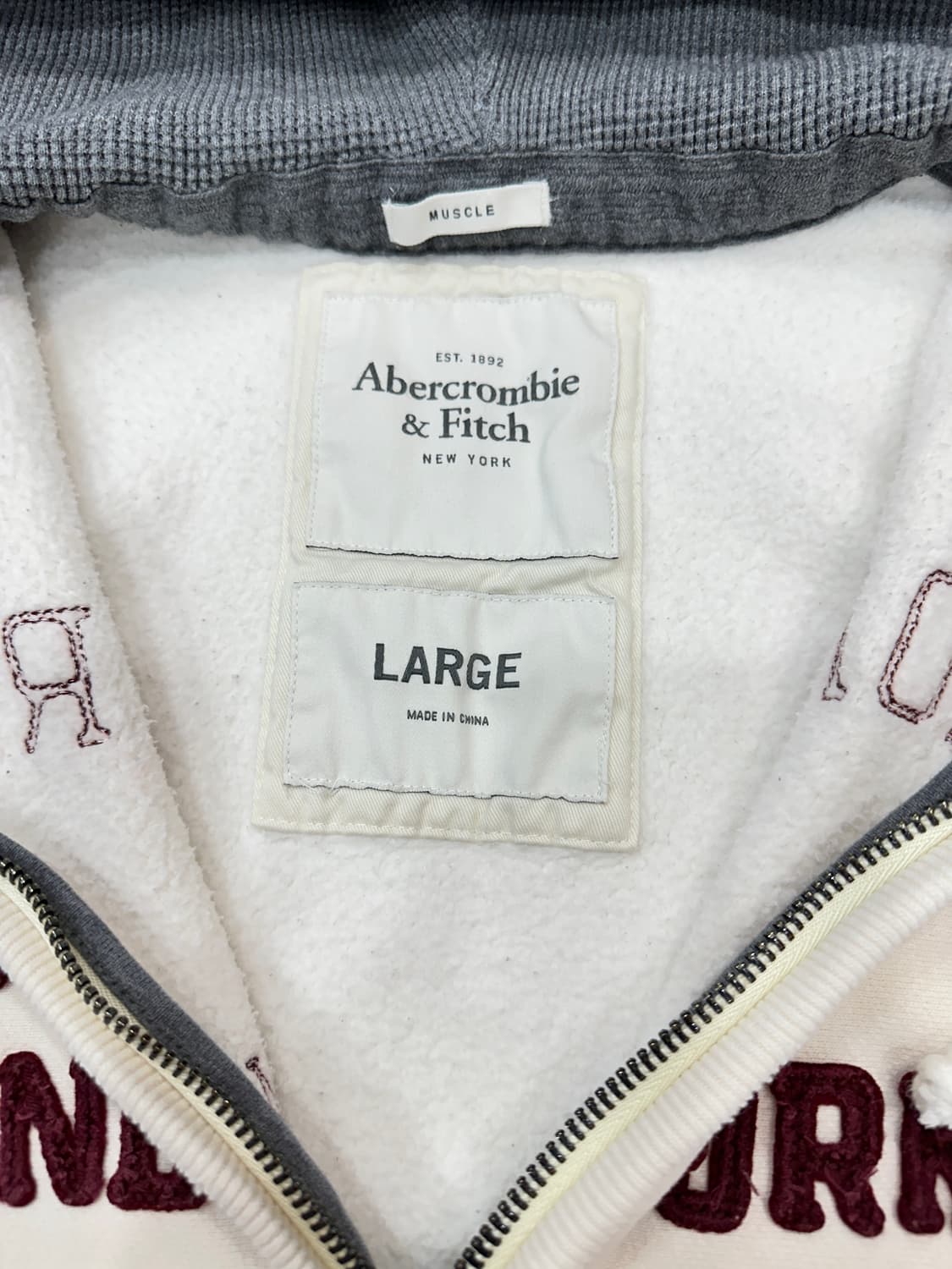 아베크롬비 후드집업 아이보리 상품이미지3