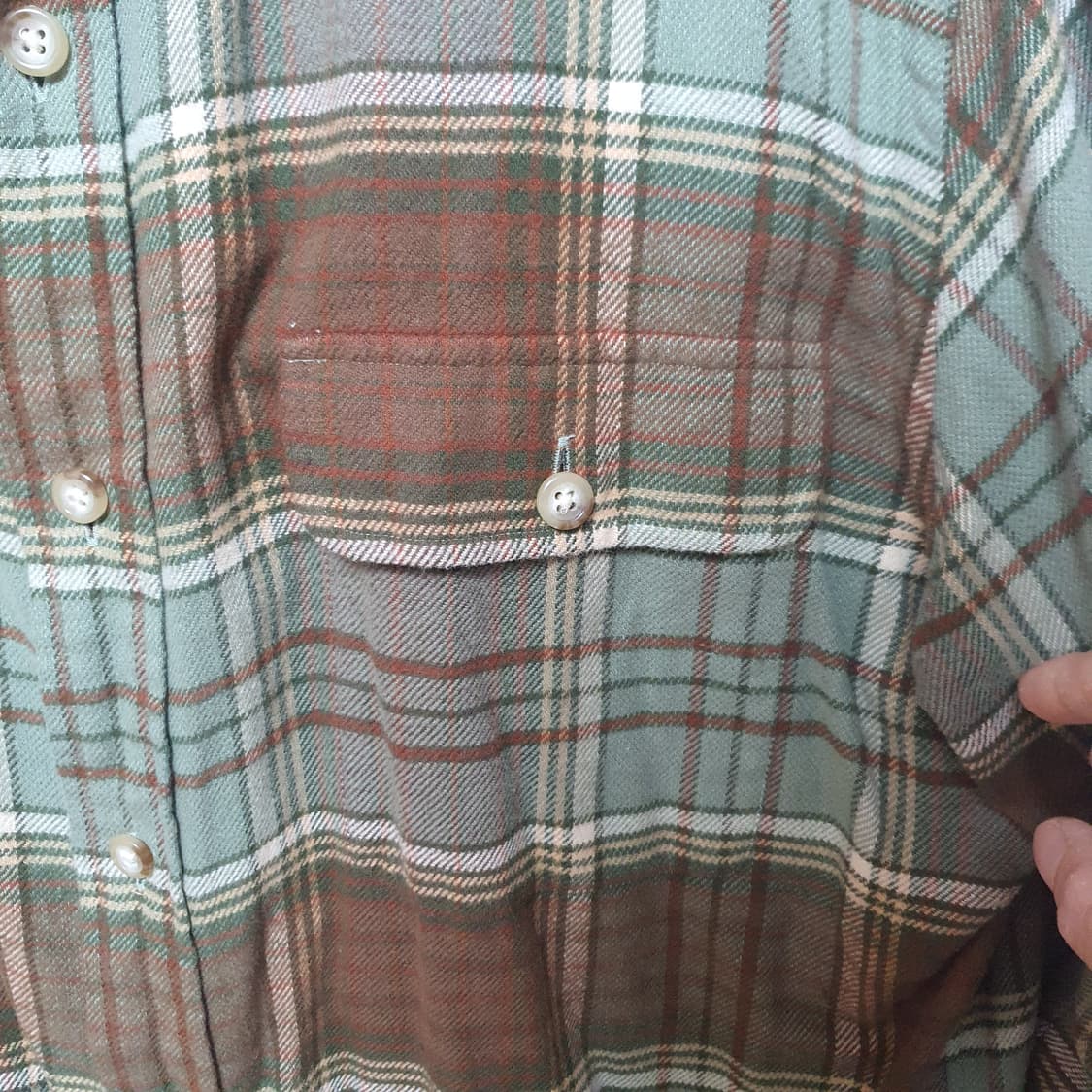 폴로 플라넬 타탄체크 셔츠 판매합니다. 상품이미지4