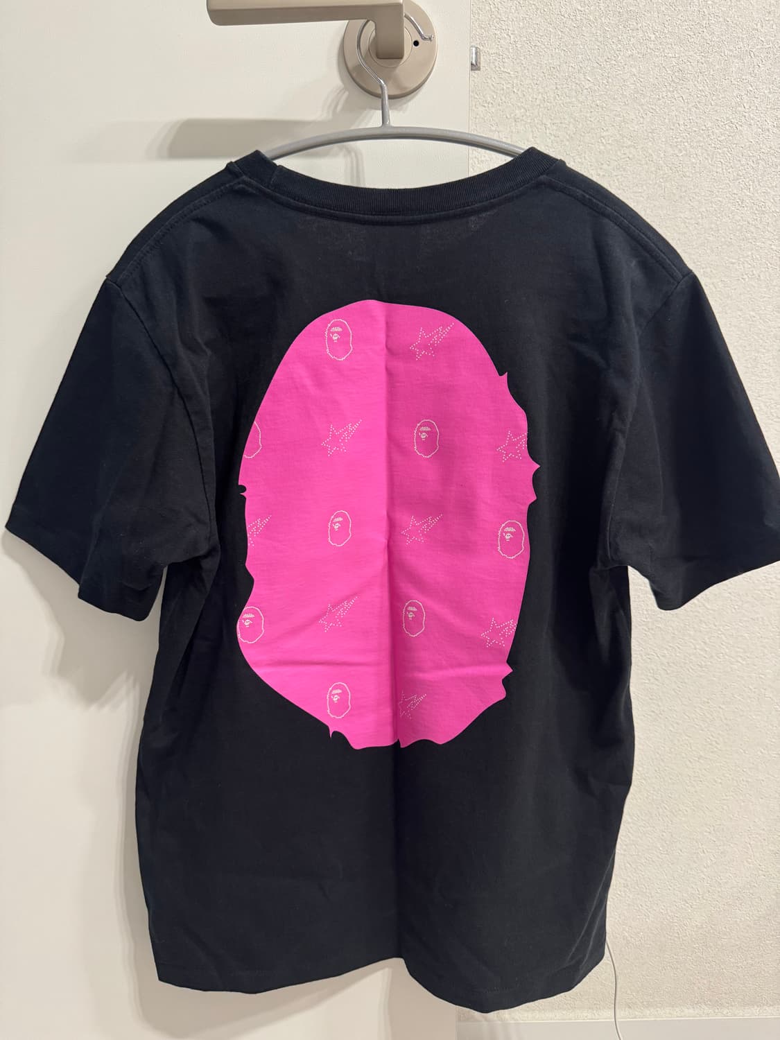 Bape 베이프 크리스탈 빅 에이프 헤드 반팔 티셔츠 블랙 핑크 우먼즈 상품이미지3