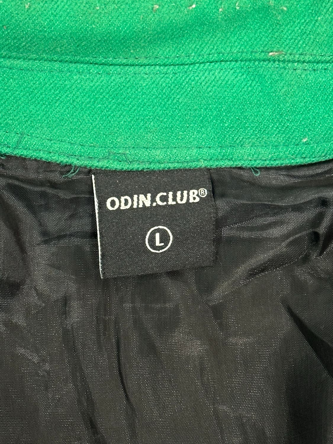 빈티지 그린 자수 올드스쿨 바시티 가죽 점퍼 오버핏 잠바 L 상품이미지7