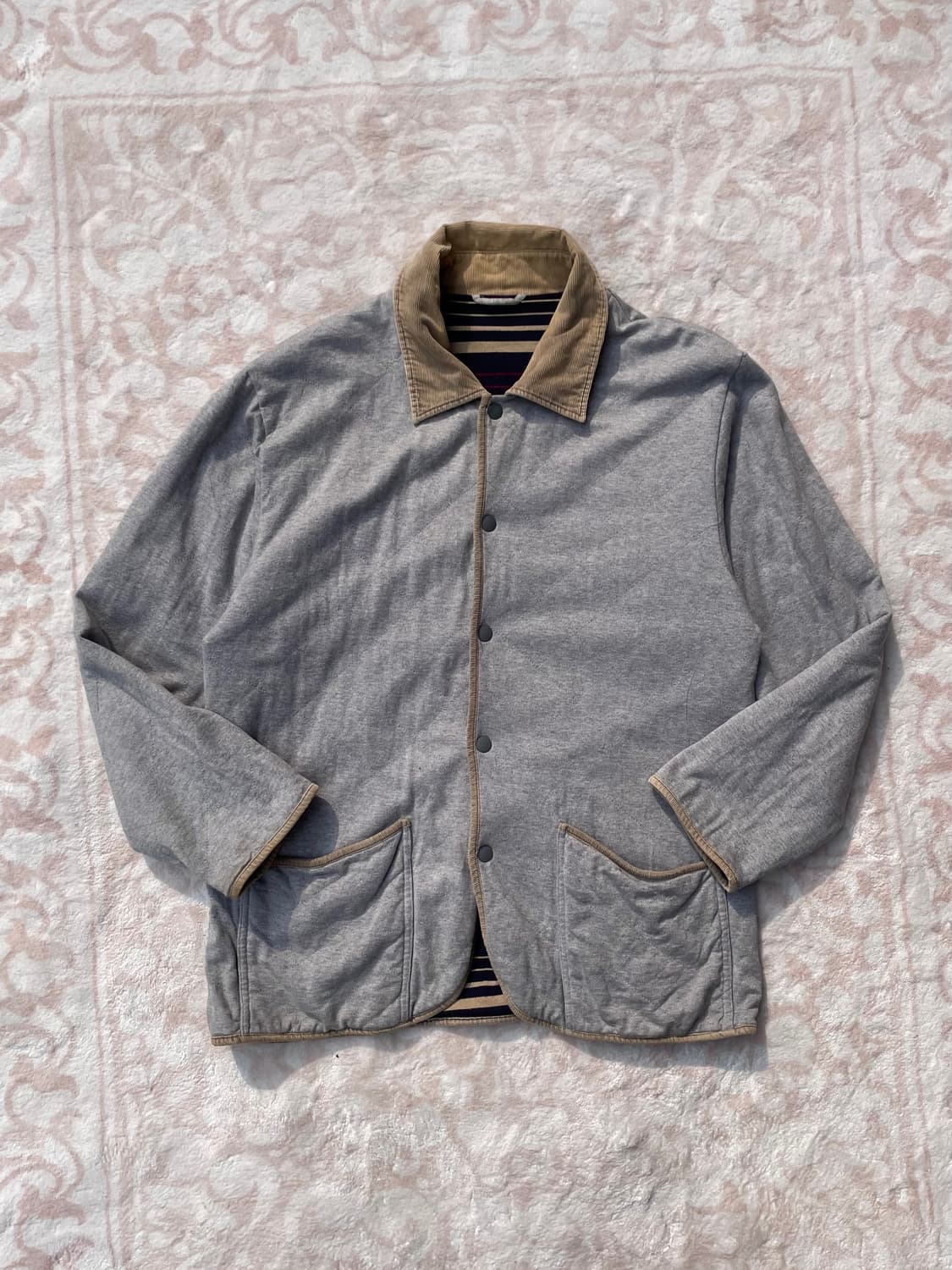 빈티지 히피 코듀로이 카라 스트라이프 자켓(리버시블) 상품이미지6