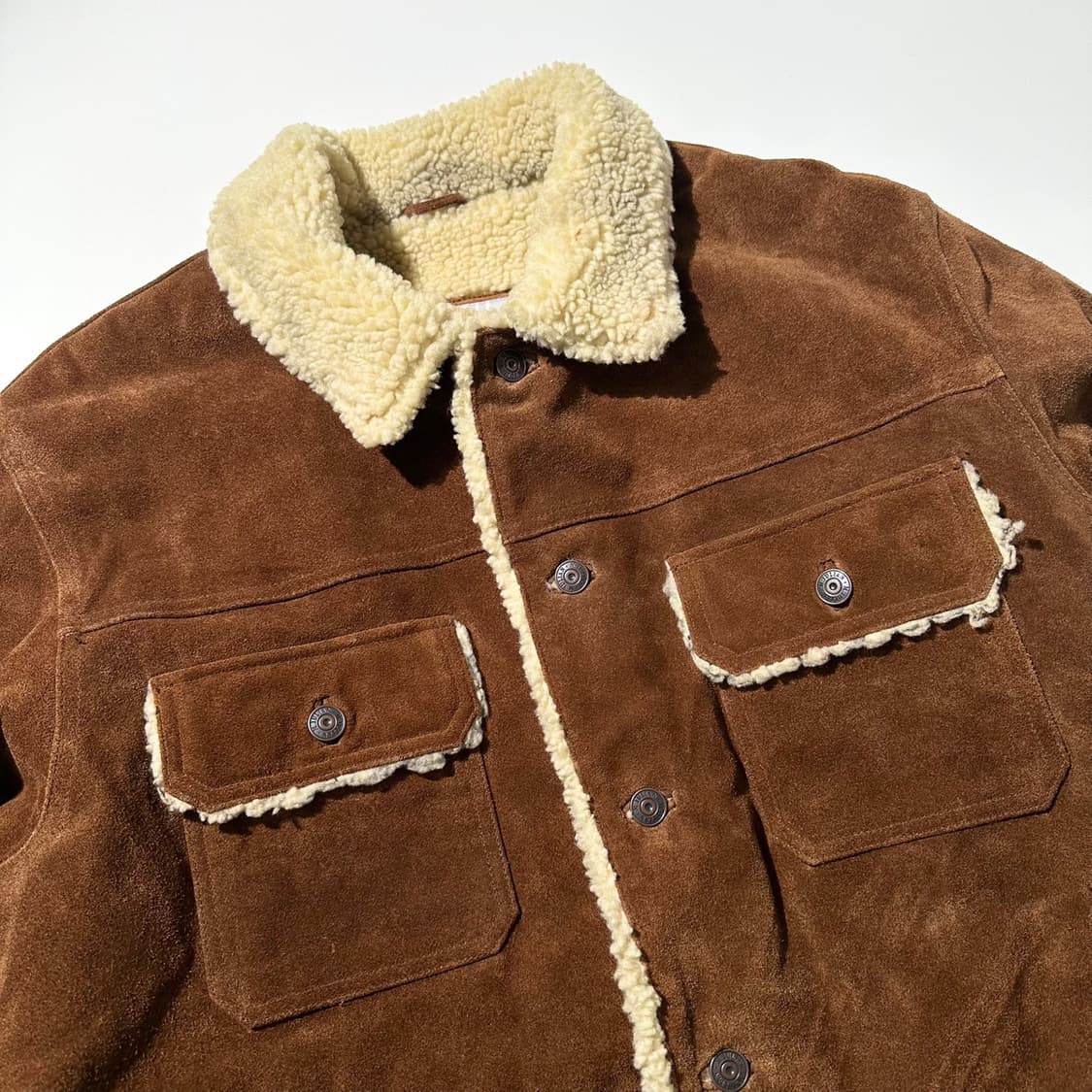 윌슨 레더 스웨이드 시어링 무스탕 트러커 자켓 상품이미지3