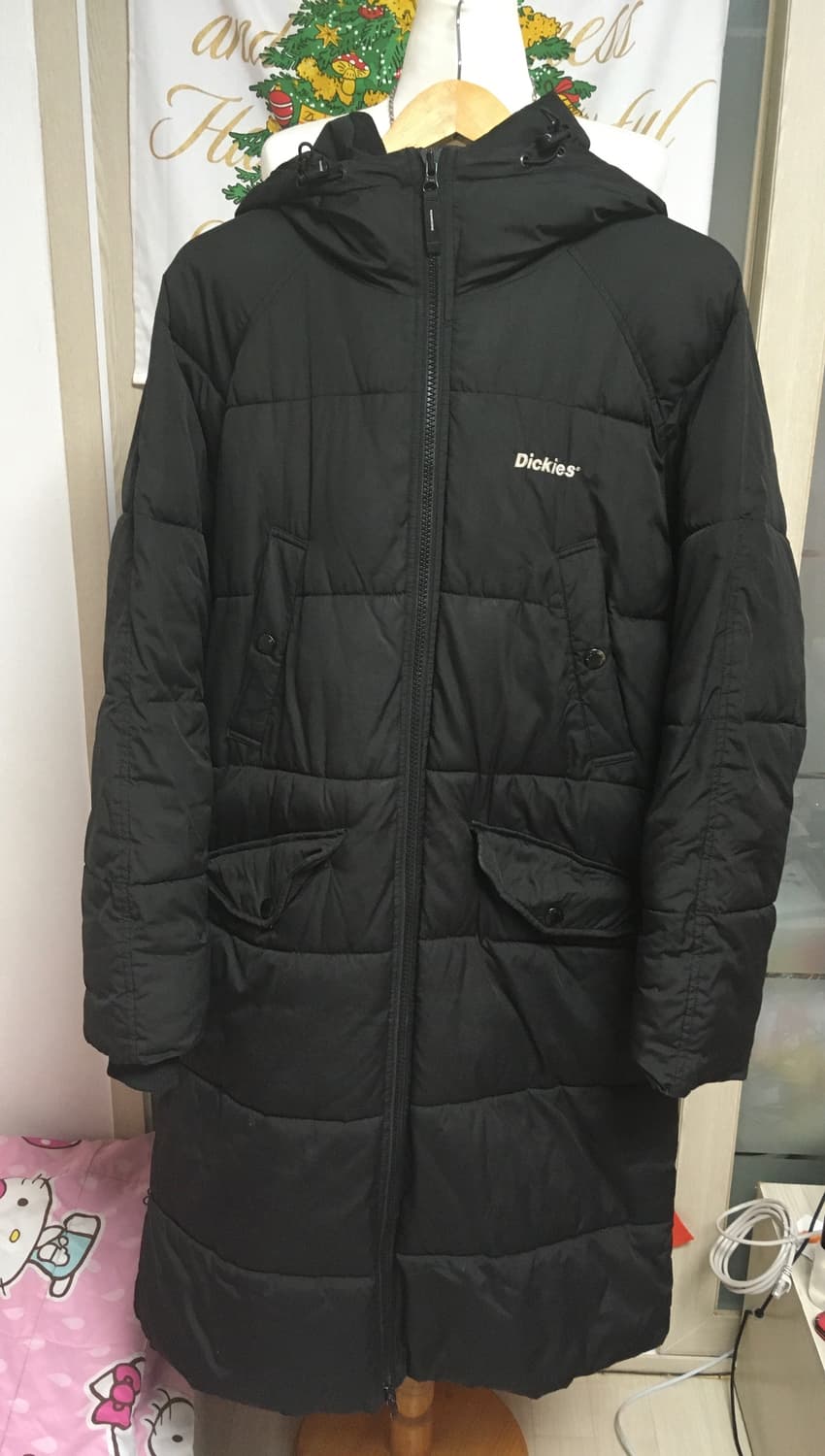 디키즈 남녀공용 롱패딩 블랙 상품이미지1