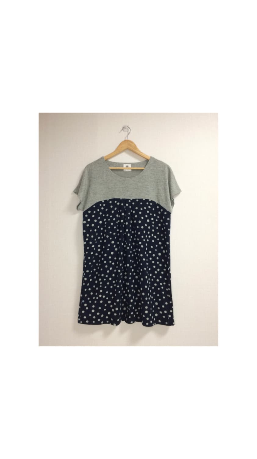 빈티지 네이비 도트 땡땡이 튜닉 상품이미지1