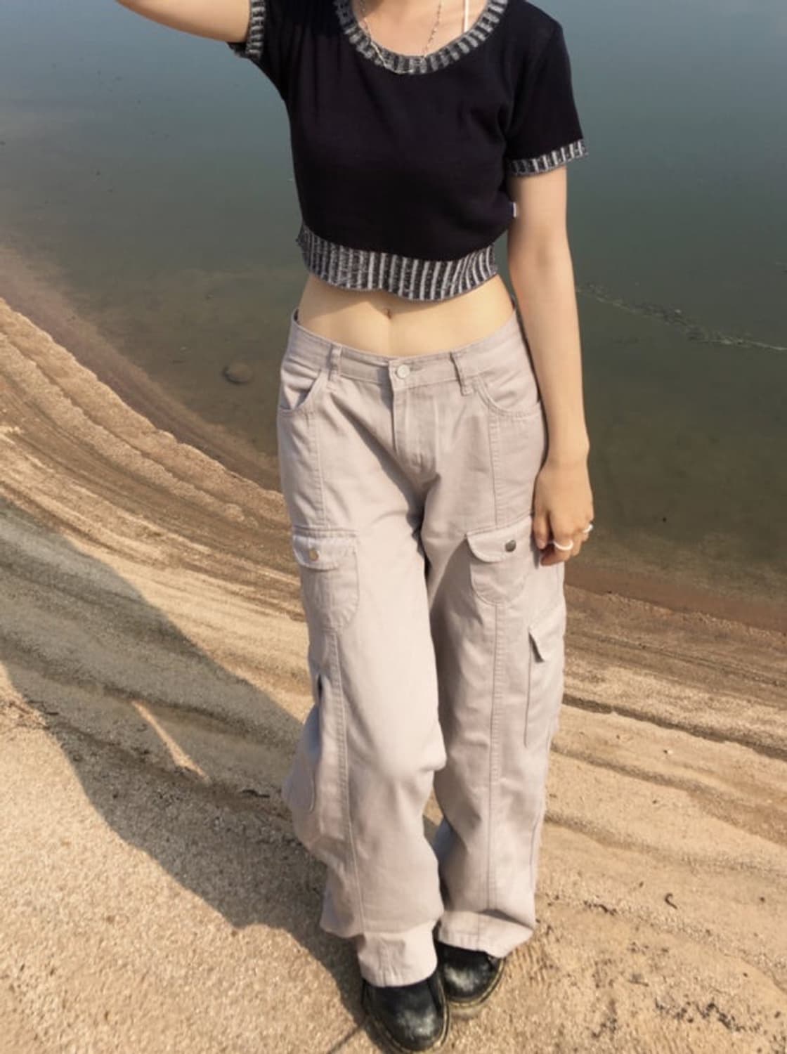 애즈온 디토 카고팬츠 그레이 상품이미지1