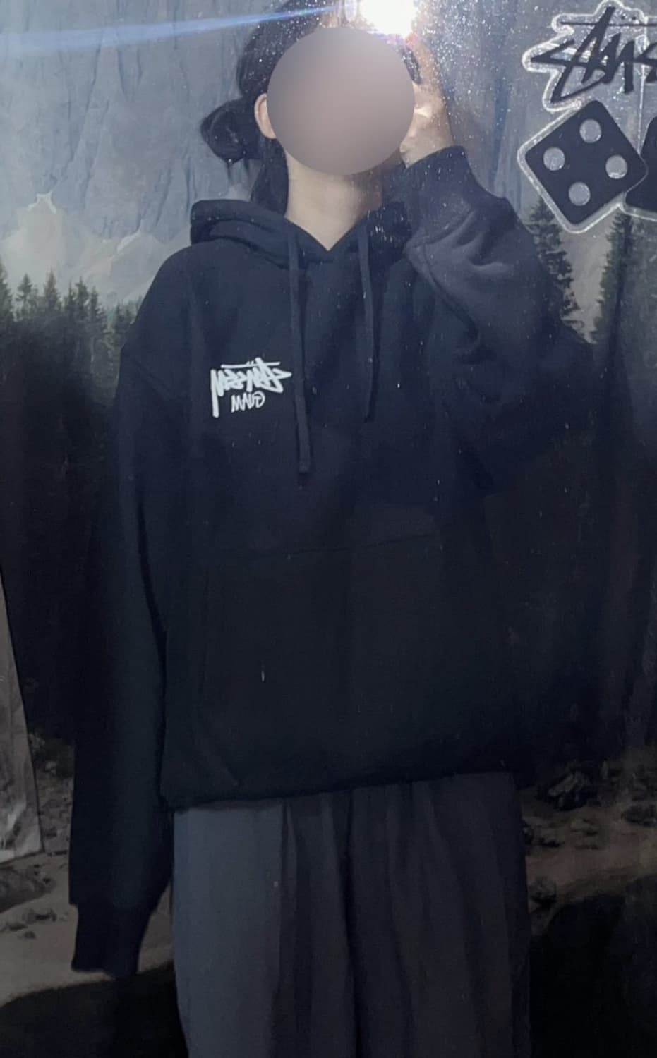 스투시 괌 후드티 블랙 M 상품이미지5
