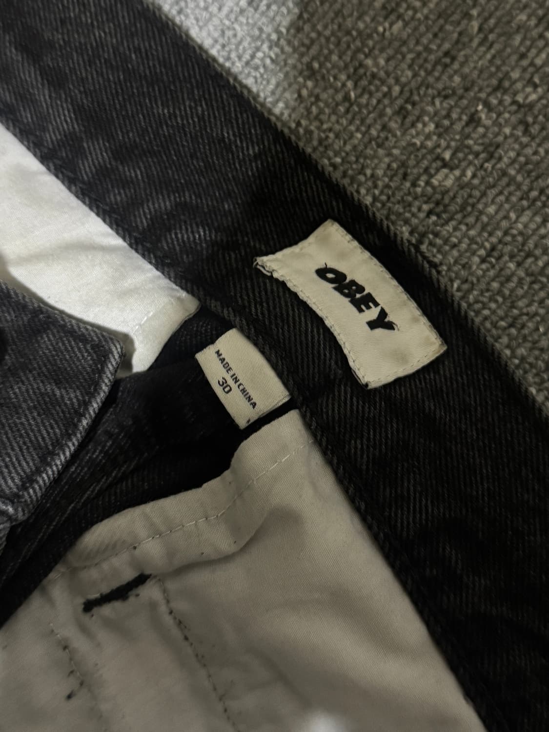 오베이 블랙 팬츠 상품이미지3