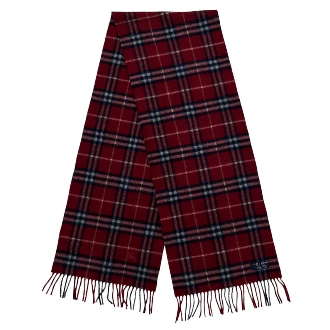 버버리 레드 노바체크 홀스 램스울 머플러 상품이미지3