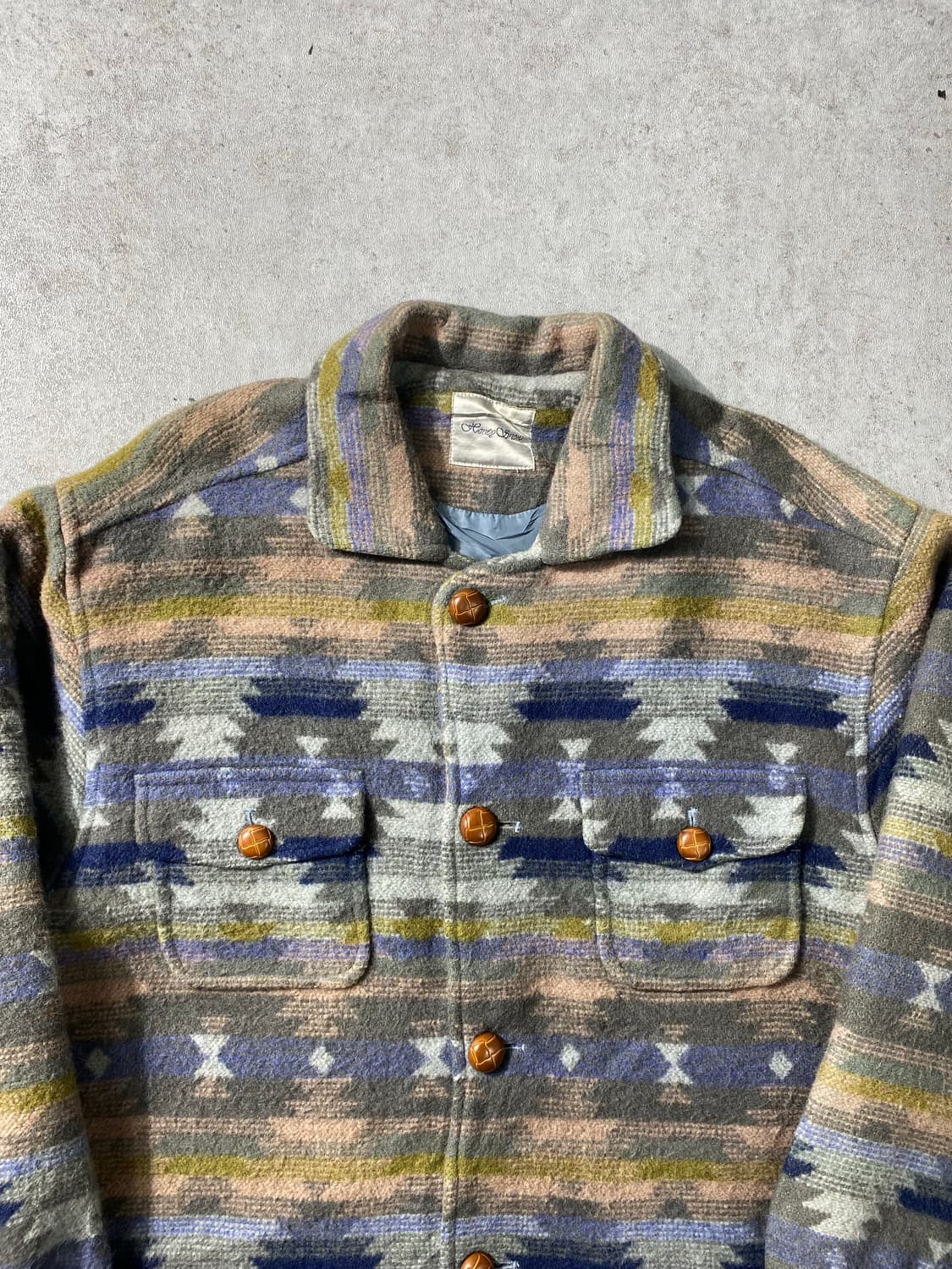 [M] Honey Snow 재팬 나바호 패턴 울 자켓 상품이미지3