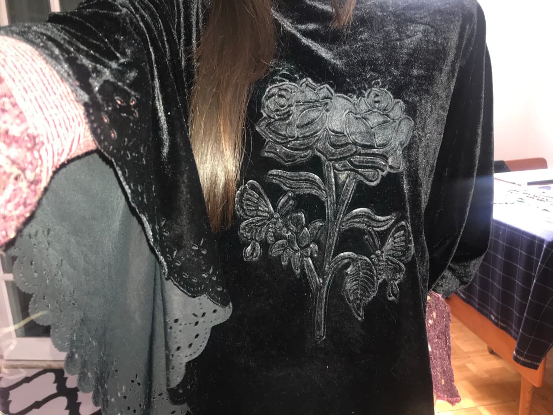 vintage velvet rose cape 상품이미지2