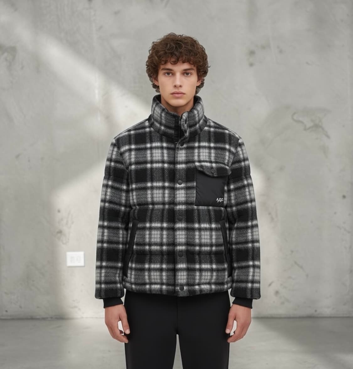 L/ A.P.C 아페쎄 23FW 플란넬 구스다운 패딩 점퍼 상품이미지1