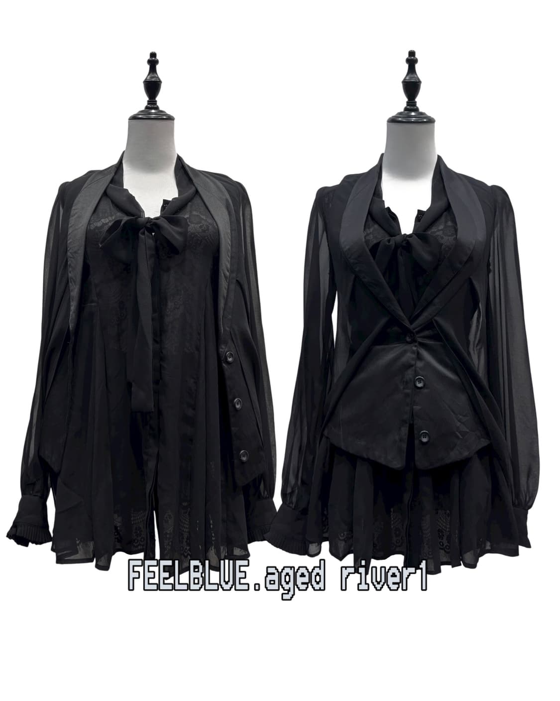 Goth vest lipservice blouse pants 3pcs 상품이미지4
