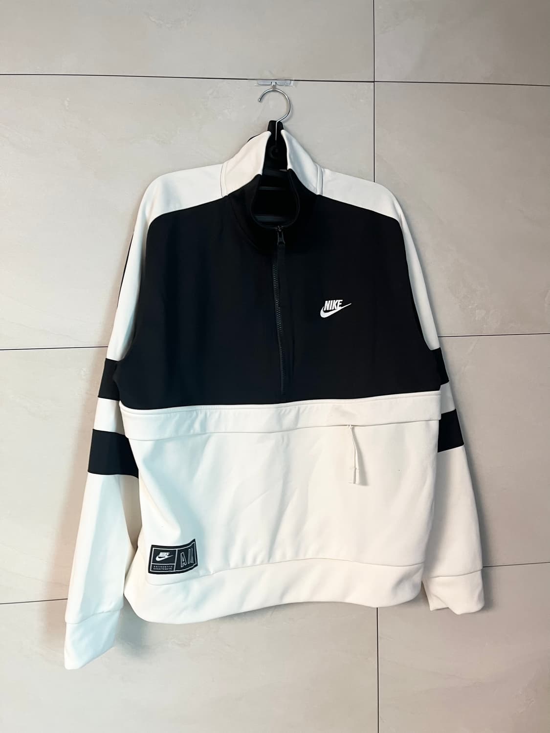 나이키 하프 져지 집업 흰.검 [M] 상품이미지2