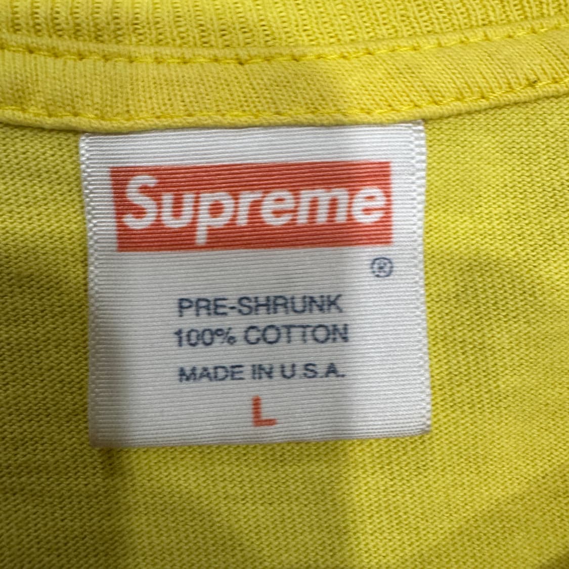 슈프림 Start Something 티셔츠 옐로우 L 상품이미지4