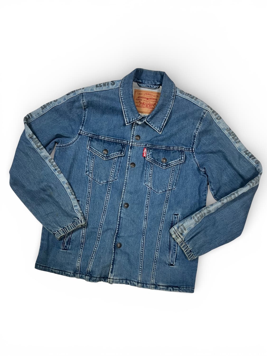 프리미엄 리바이스 데님 자켓 로고 라인 S 상품이미지2