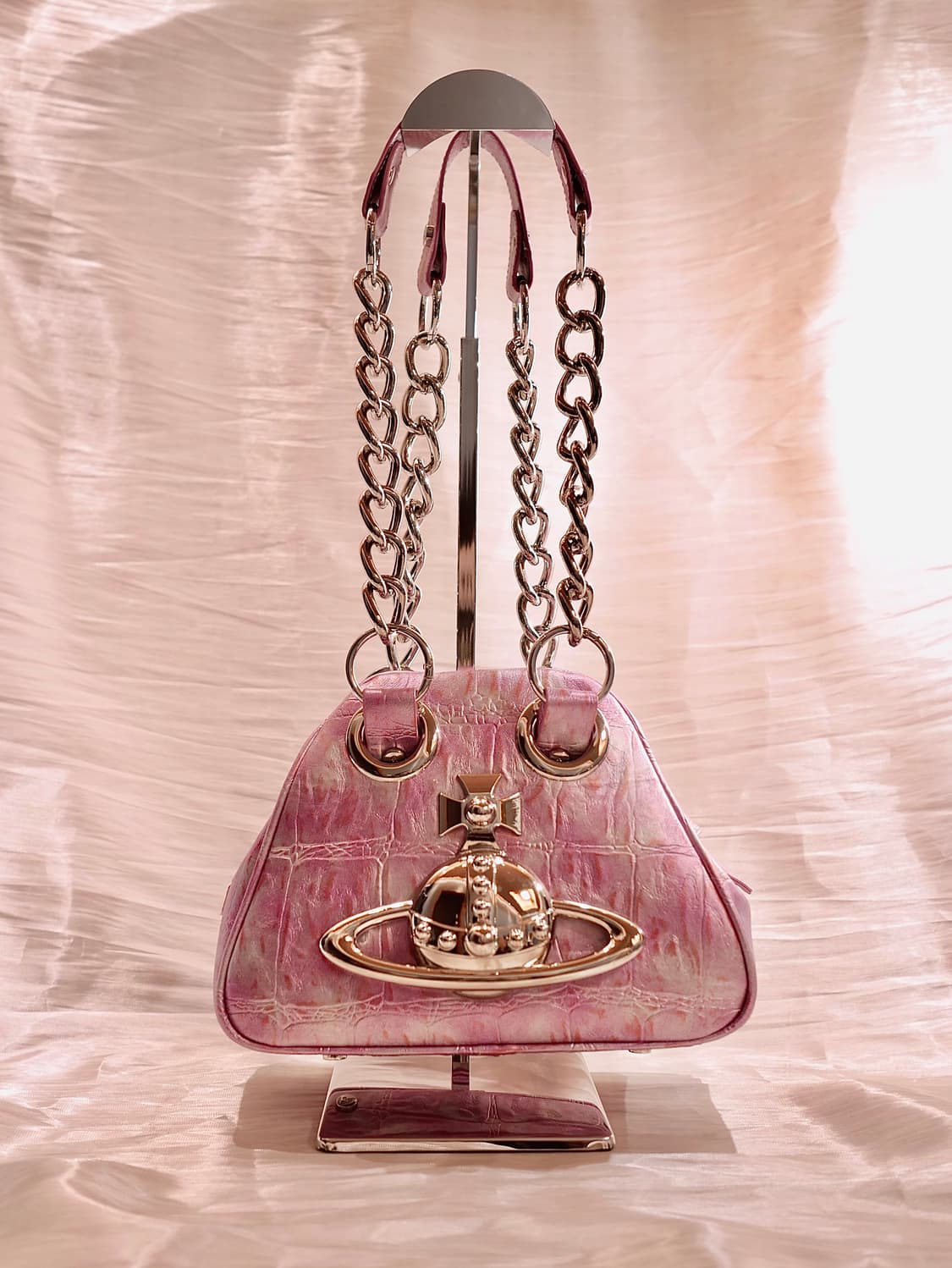 레어 ] 비비안웨스트우드 아카이브 핑크 야스민 숄더백 상품이미지7