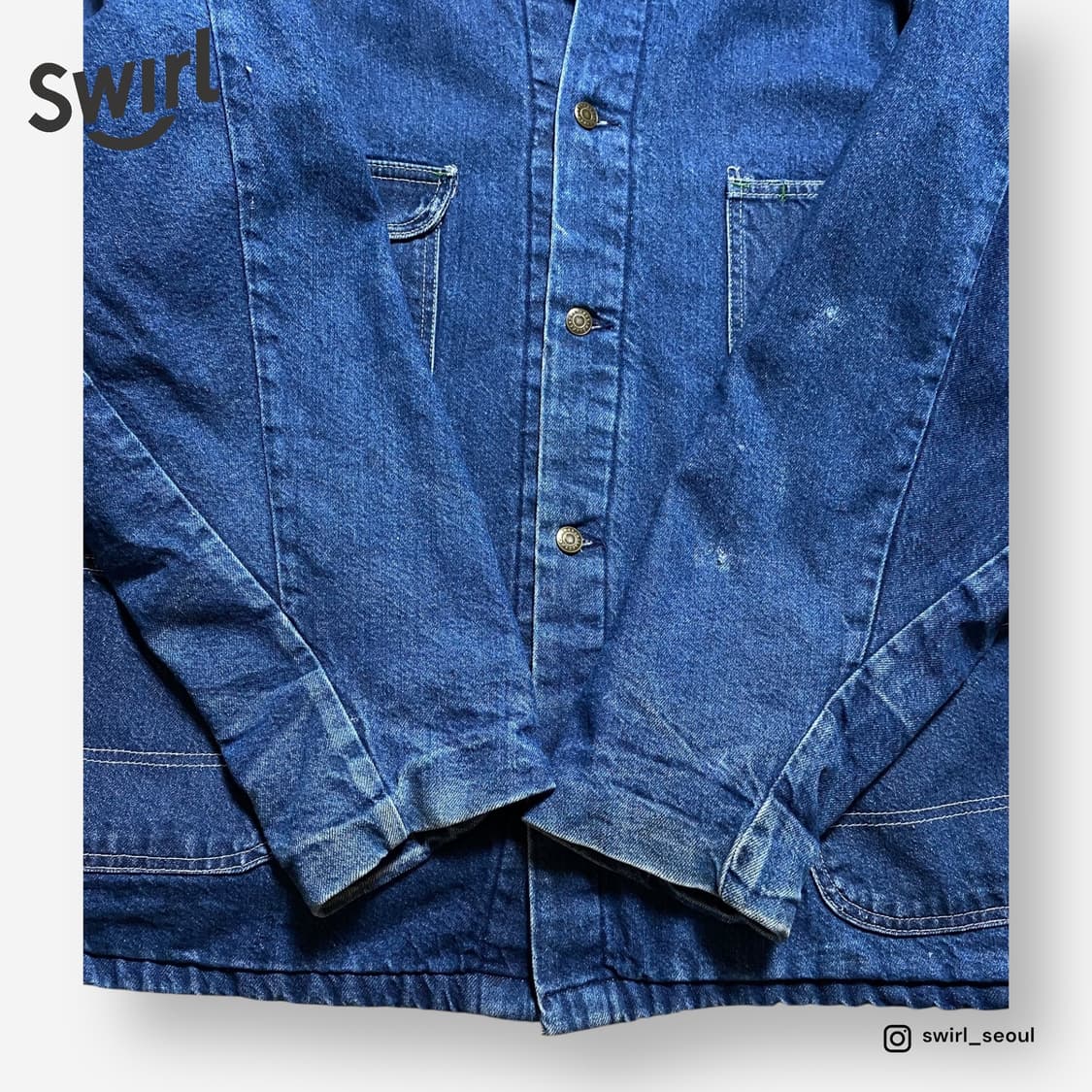 🌊”KEY“ Blanket Denim Chore coat 상품이미지7