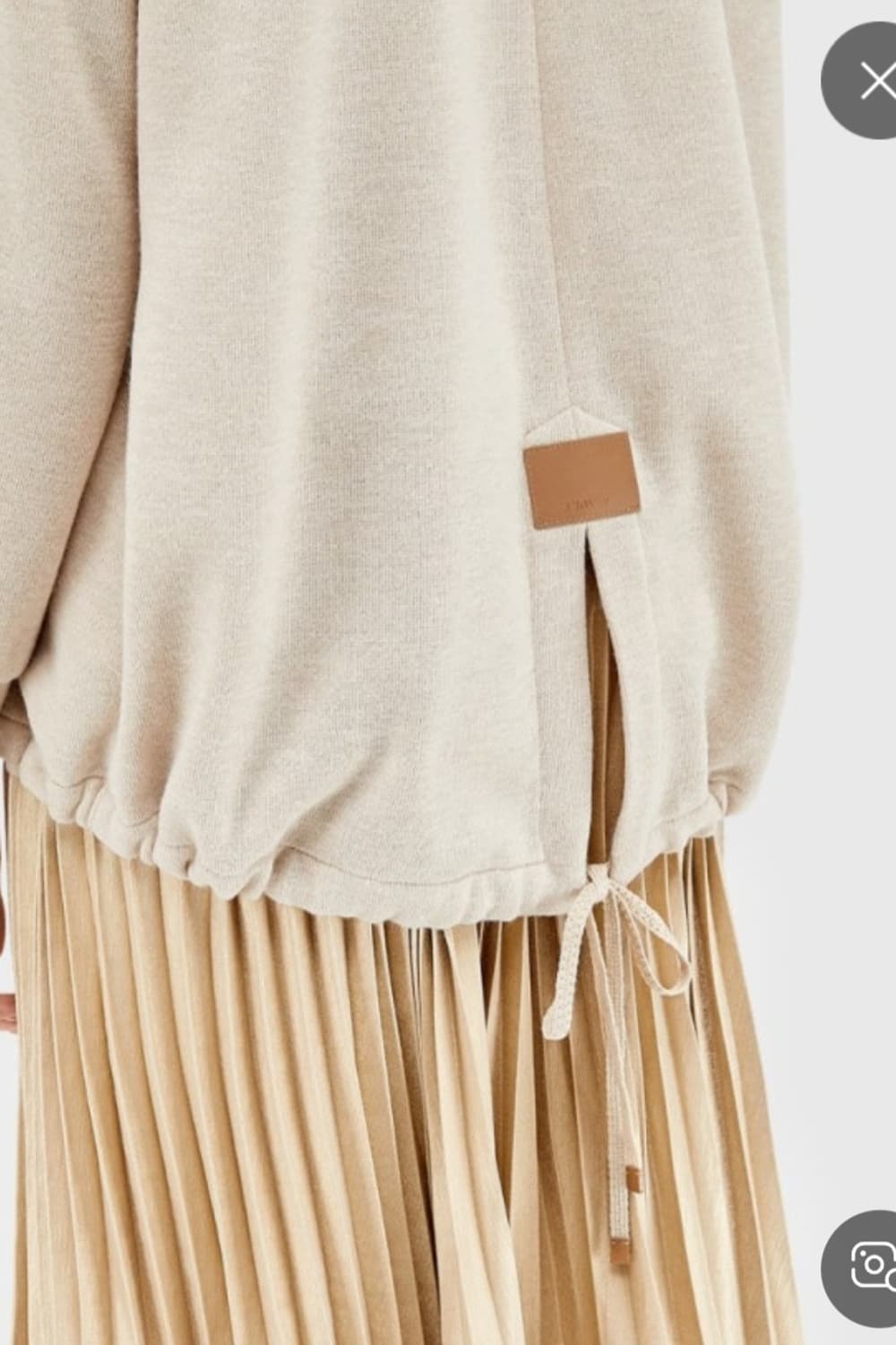 SJSJ 안감기모 후드 티셔츠 플리츠 원피스 44~55사이즈 상품이미지5