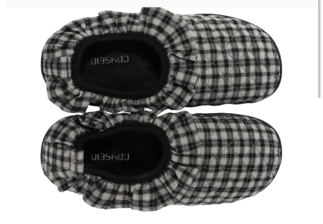 [00] 스부X코이세이오 플러프 체크 패딩 슈즈 체크 상품이미지2