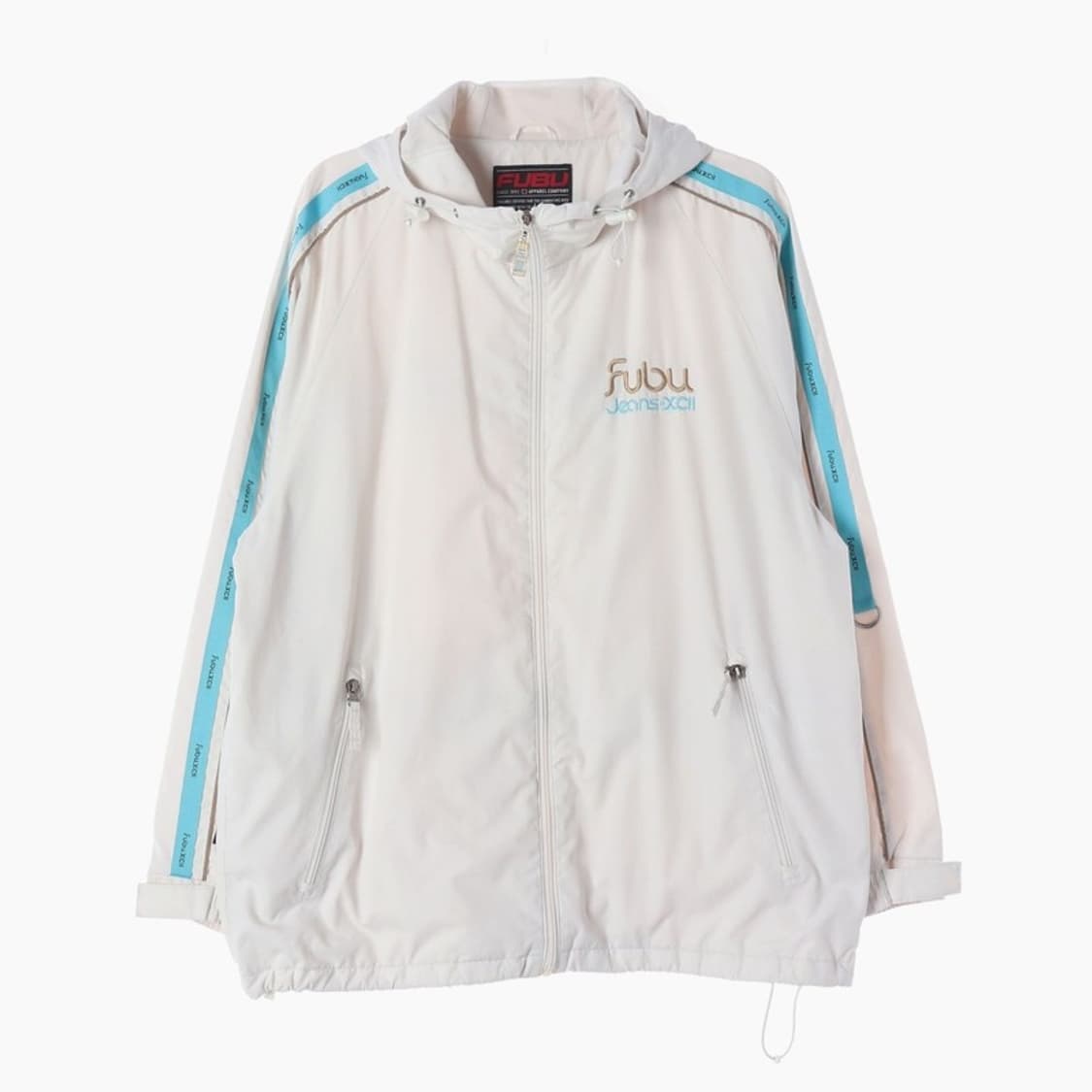 FUBU 올드스쿨 화이트 사이드라인 바람막이 L 상품이미지1