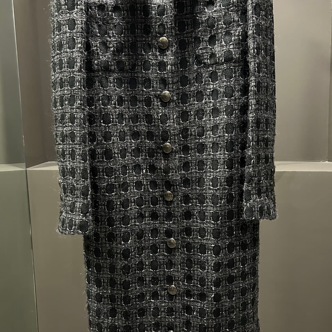 샤넬 런웨이 컬렉션 모헤어 트위드 코트 상품이미지5