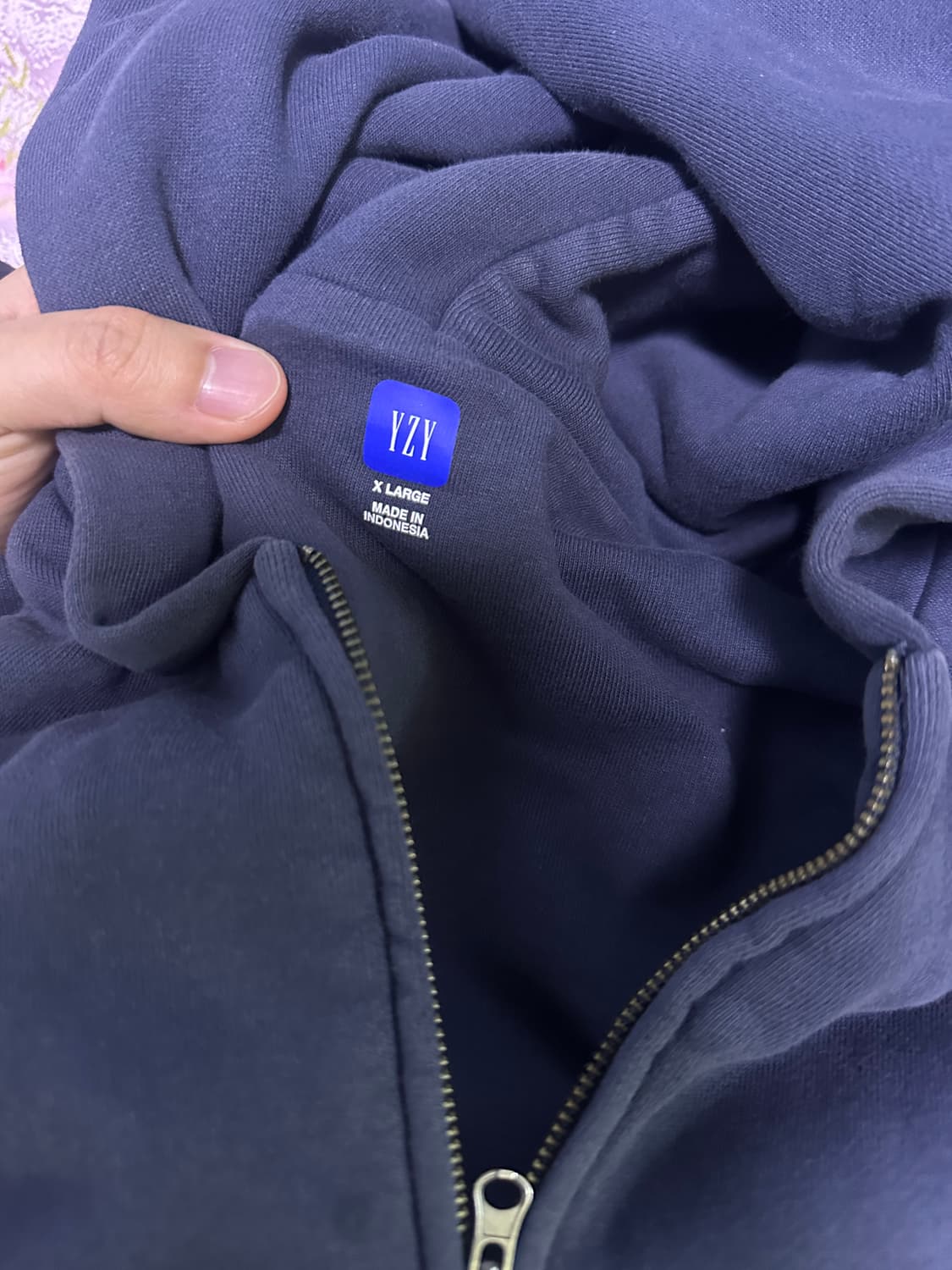 [XL] 이지 갭 더블 레이어 후드 집업 네이비 상품이미지4