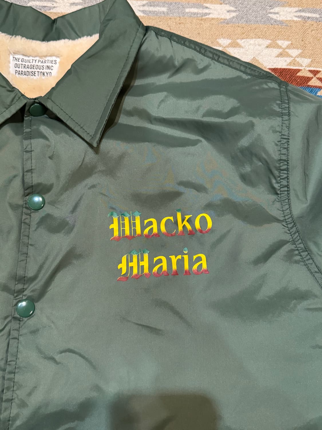 [L] 와코마리아 보아 코치 자켓 마리아 프린트 그린 상품이미지3