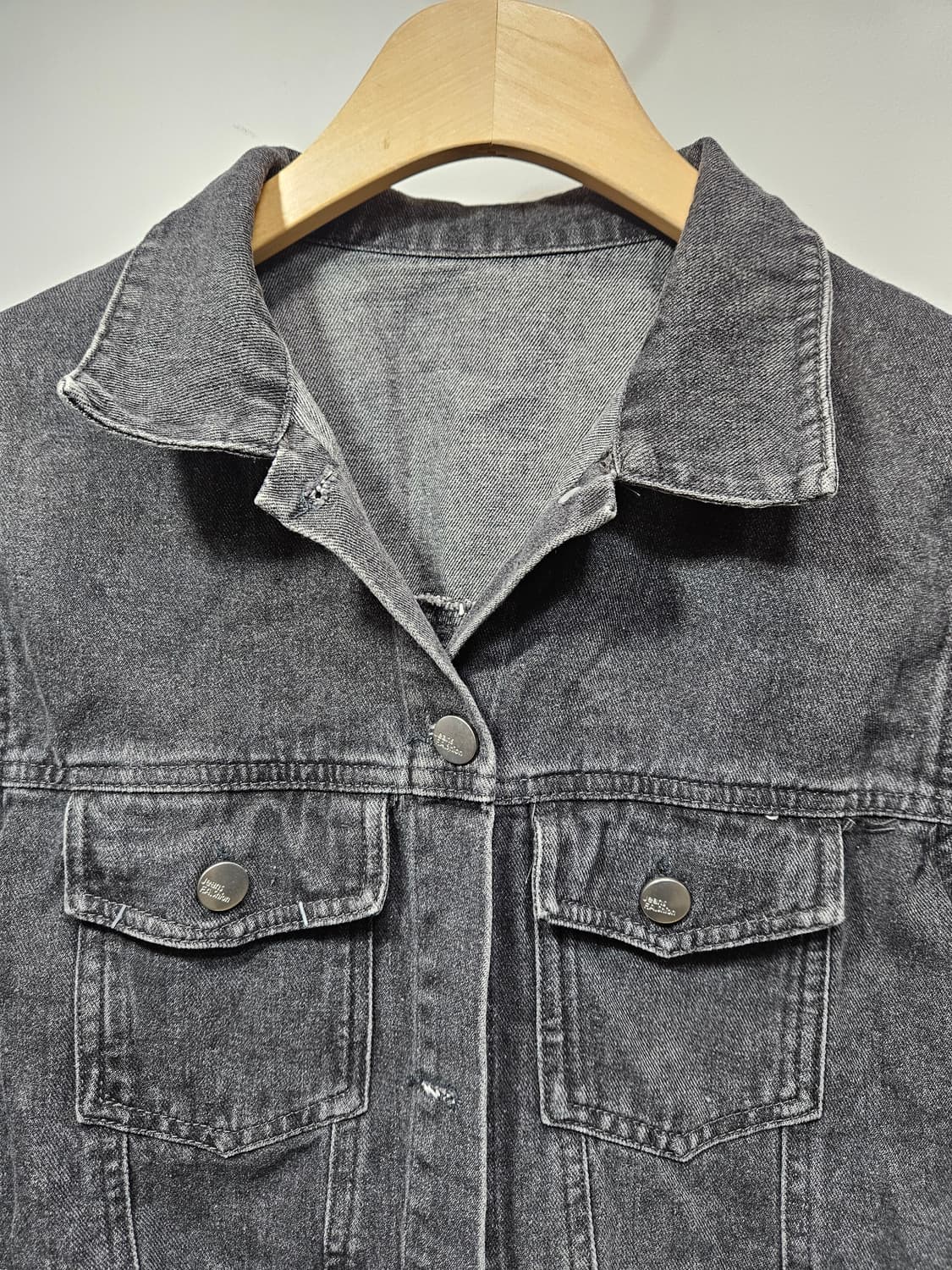 흑청 크롭 데님 자켓 상품이미지2