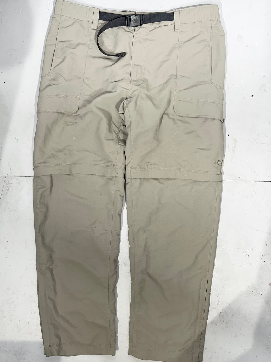 노스페이스 베이지 절개 포인트 와이드 카고 팬츠 XL 상품이미지4