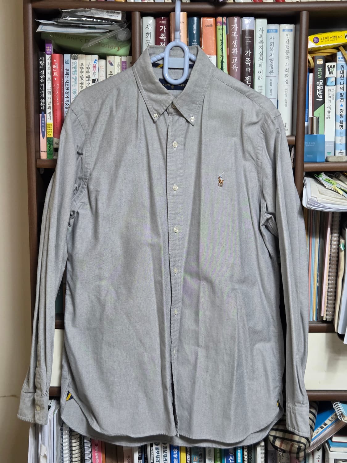 폴로 랄프로렌 그레이 옥스포드 셔츠 m [하자있음] 상품이미지3