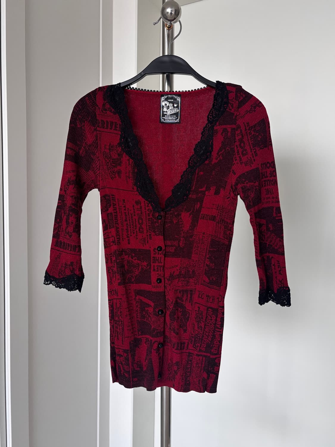 레이스 프린팅 가디건 상품이미지1