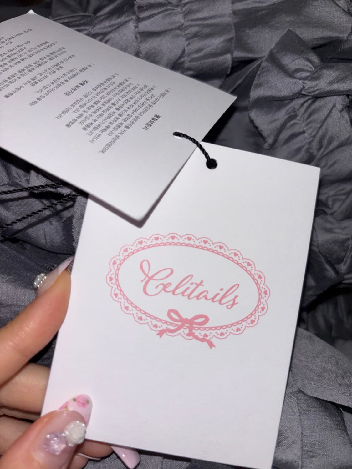 Celitails 쉬어 프릴 롱 드레스 (그레이) 상품이미지7