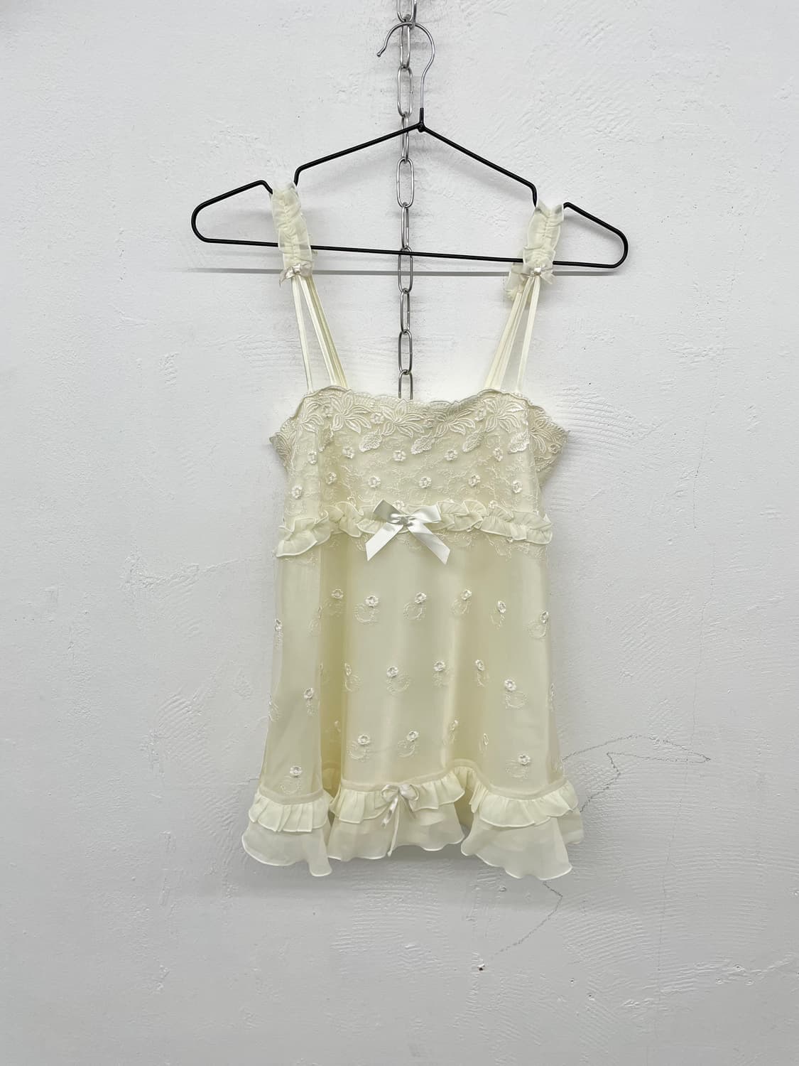 크림 러블리 자수 슬립 상품이미지4