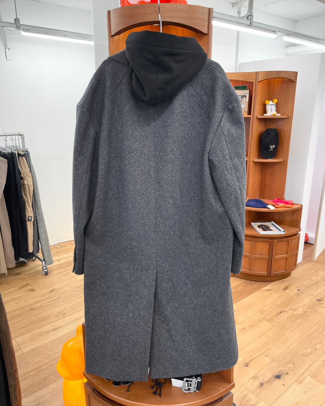 [48] 준지 후드 레이어드 울 코트 상품이미지5