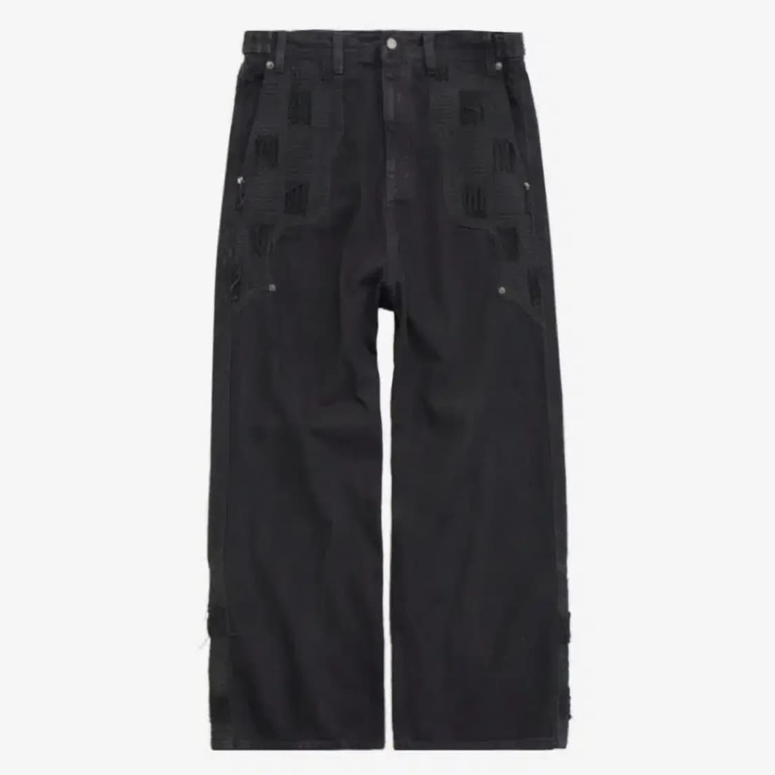 폴리테루 1011 웨스턴 보로 팬츠 블랙 2사 상품이미지1