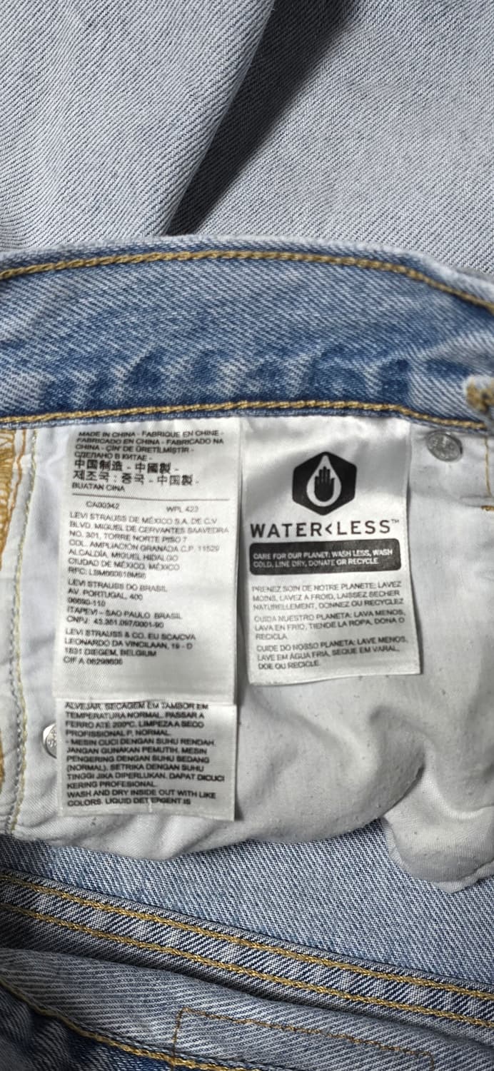 리바이스 데님 스커트 W25 연청 상품이미지4