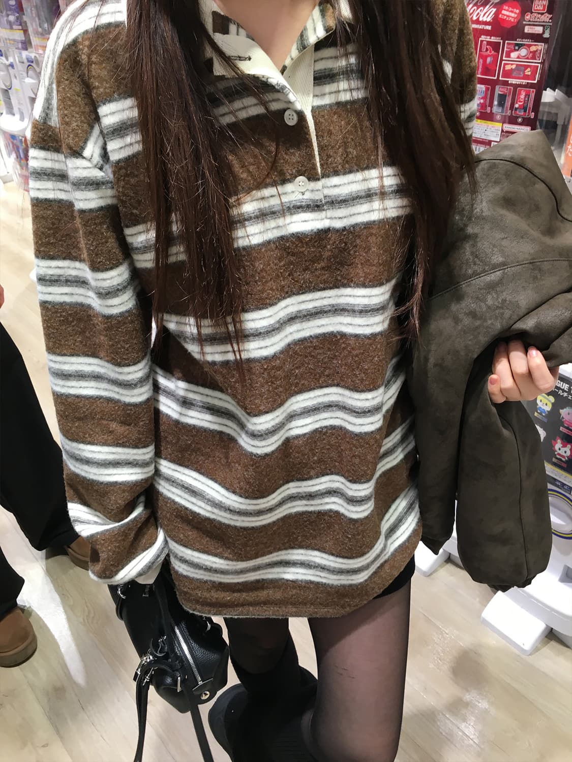 아워캐비넷 cola stripe rugby tee 상품이미지1