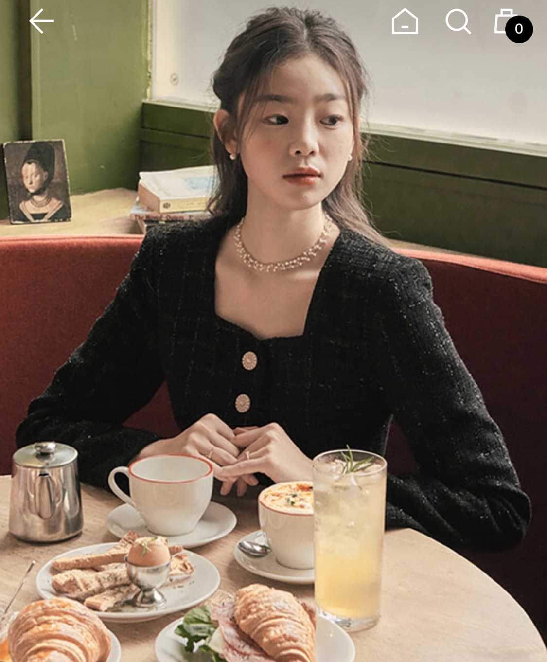 플로움 Heartweed Dress 하트 트위드 원피스 S 상품이미지2