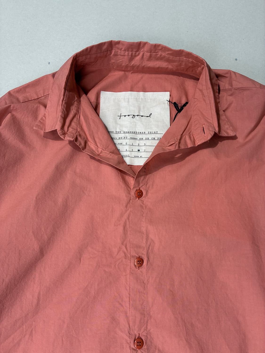 Toogood 투굿 더 드라우츠맨 셔츠 포플린 MADDER컬러 6사이즈 상품이미지2