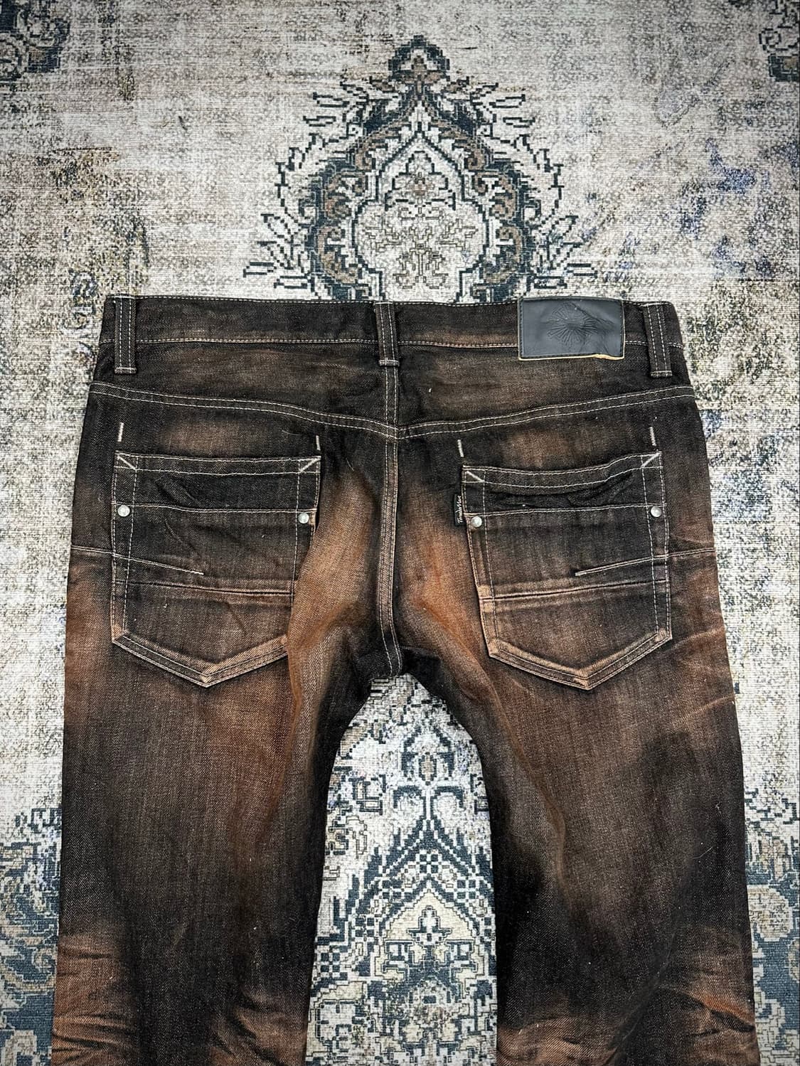 Tornado mart brown washed bootscut jeans 상품이미지5