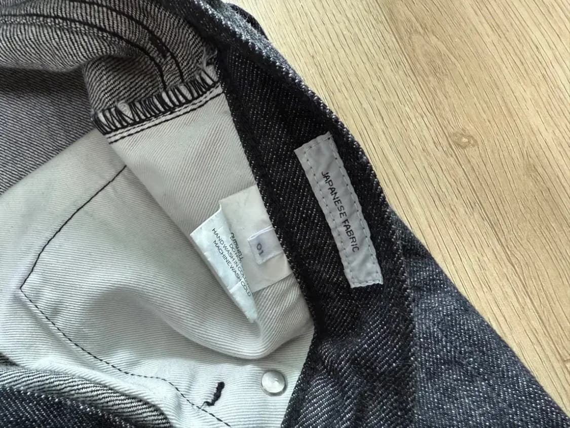 (01) 우드비 5p 레귤러 스트레이트 데님 블랙 인디고 상품이미지5