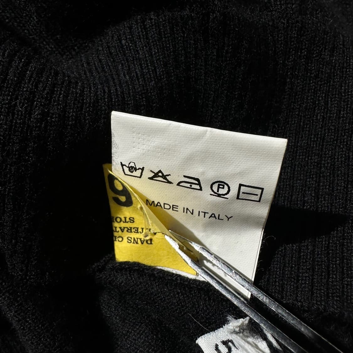 까날리 메리노울 카라 니트 블랙 상품이미지7